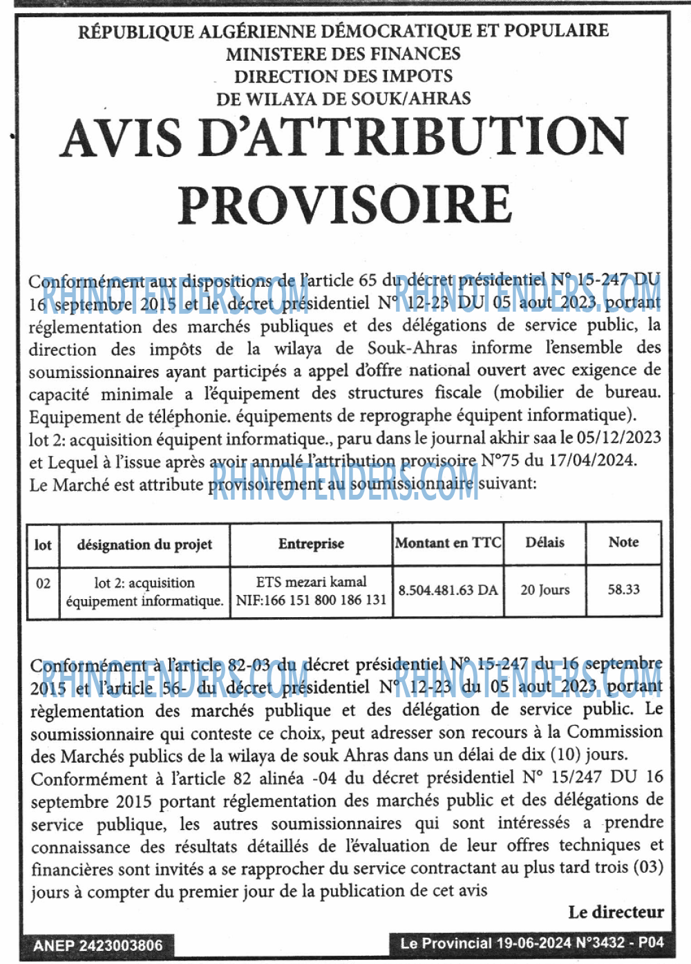LE PROVINCIAL