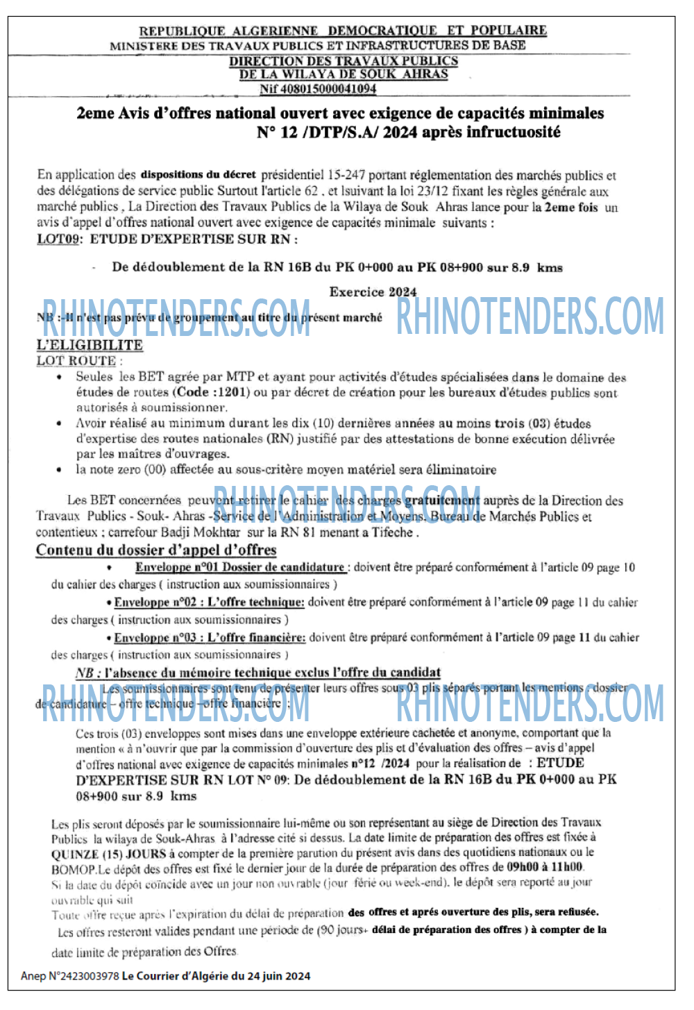 Le Courrier d'Algerie