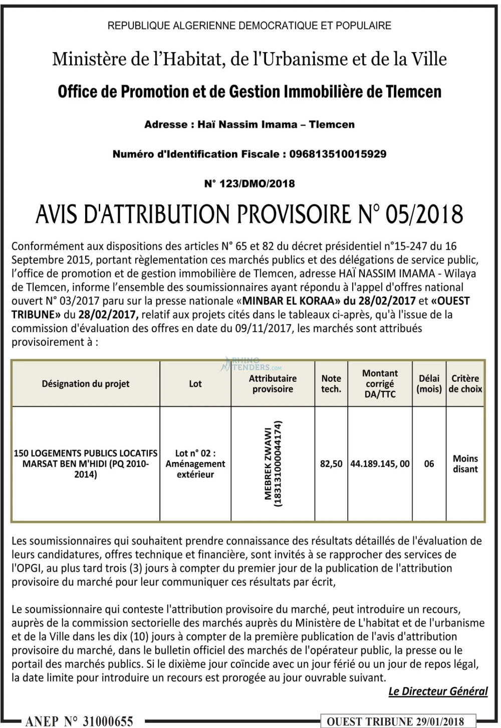 ouest TRIBUNE