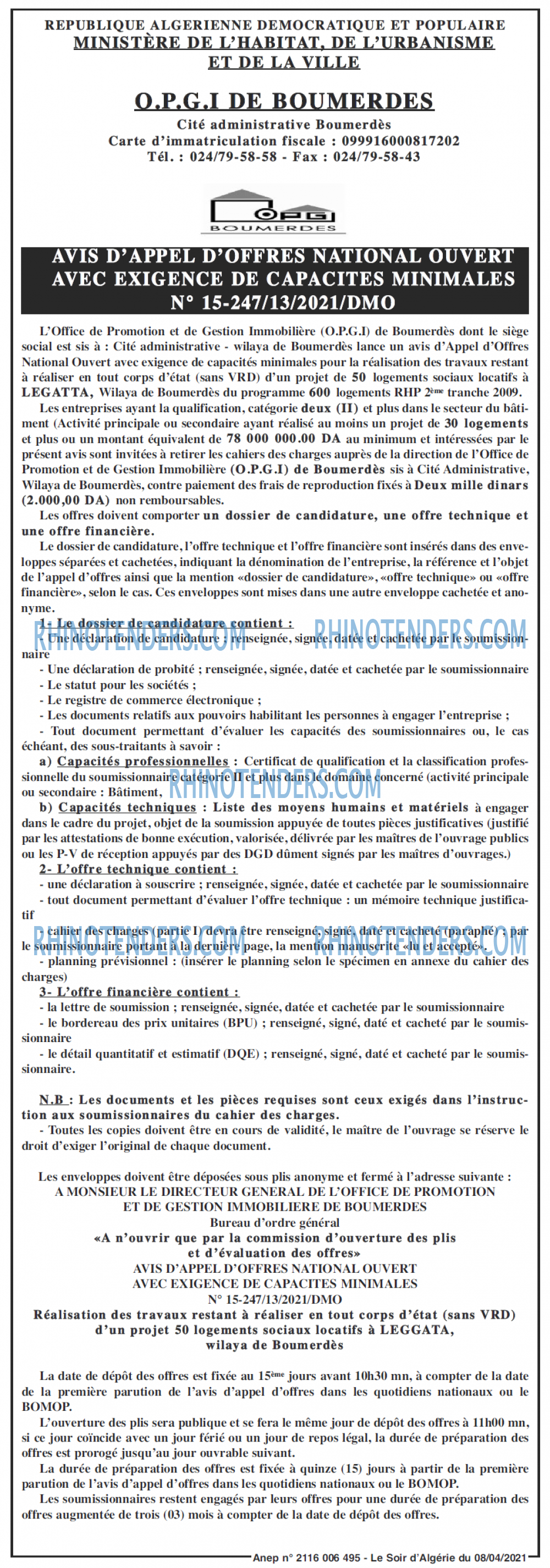 LE SOIR D'ALGERIE