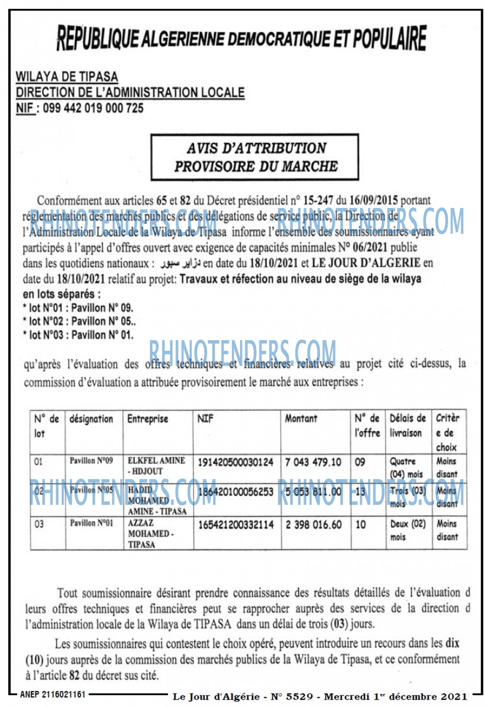 Le Jour d'Algérie