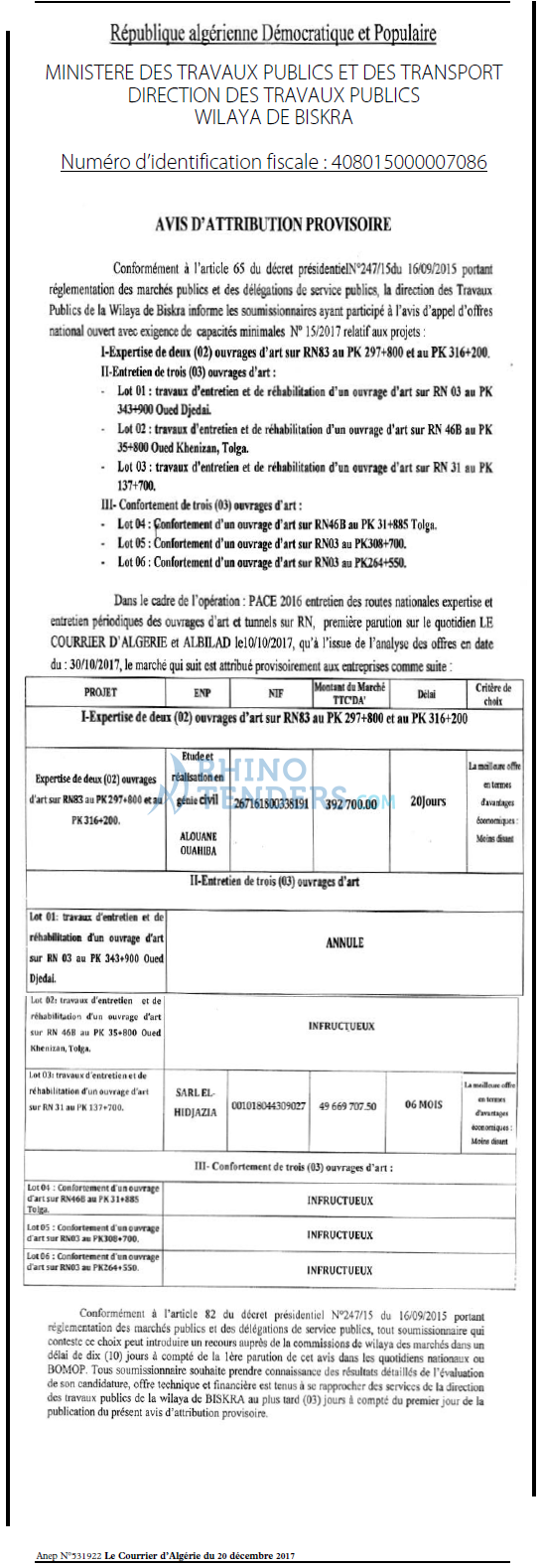 Le Courrier d'Algerie