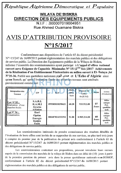 L'ECHO D'ALGERIE