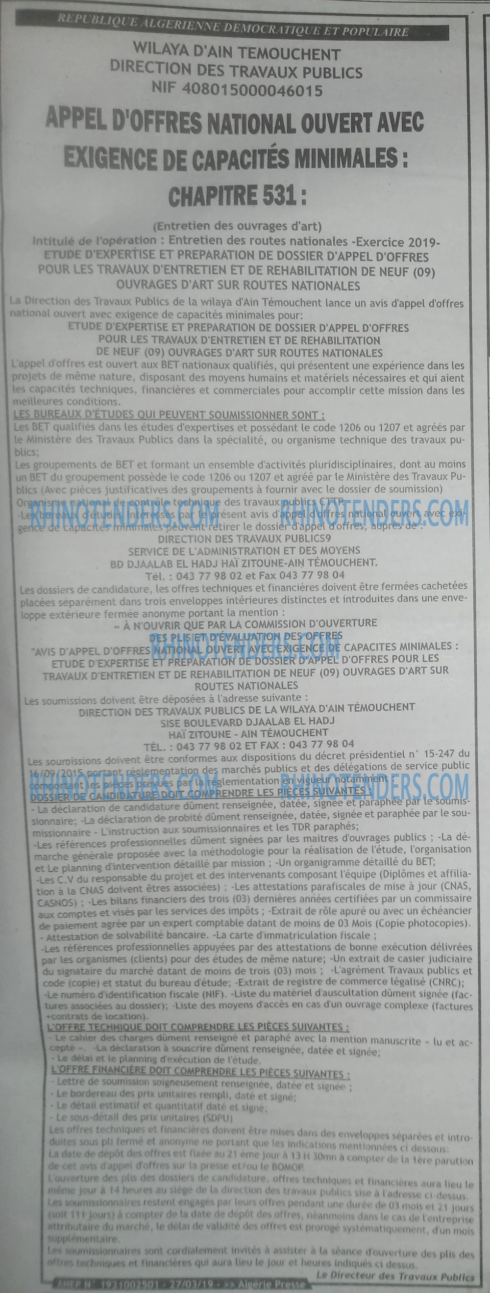 ALGERIE PRESSE