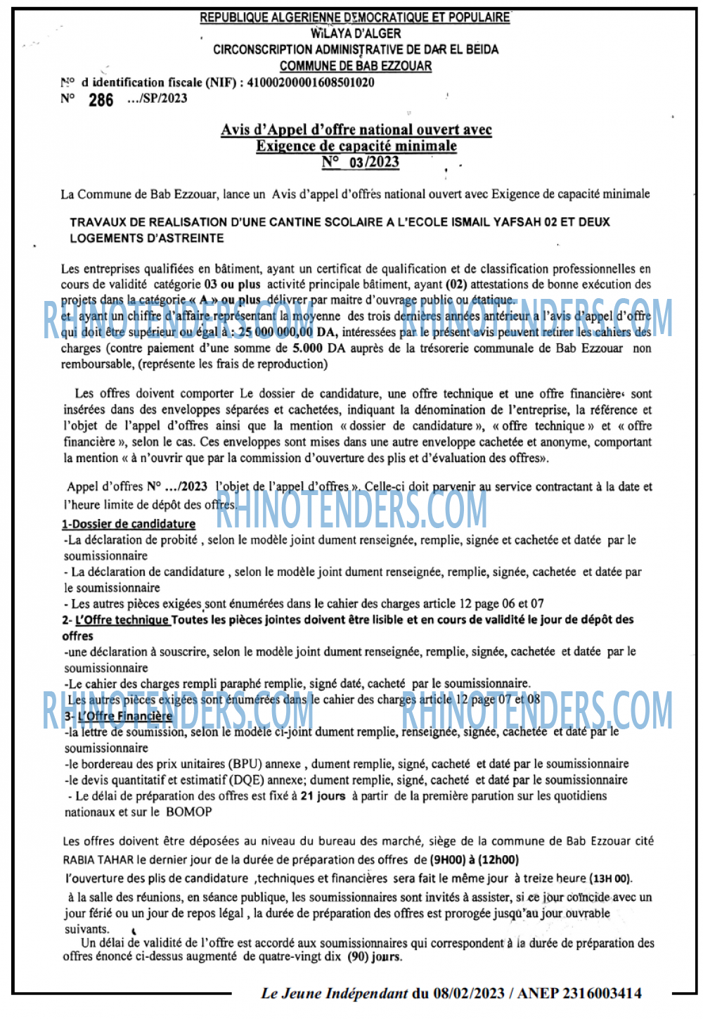 Le jeune indépendant