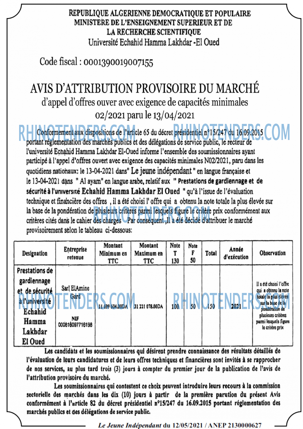 Jeune Independant