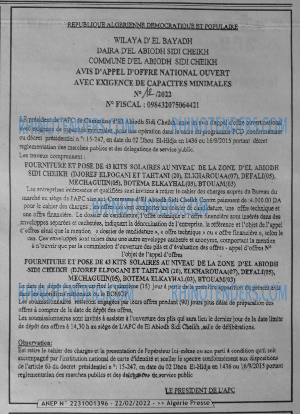 ALGERIE PRESSE