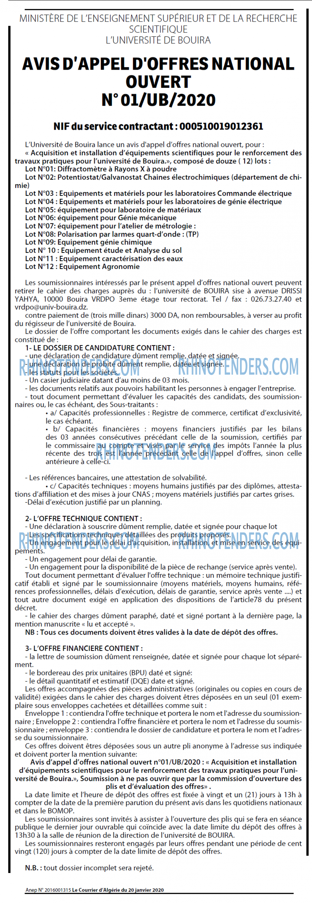 Le Courrier d'Algerie