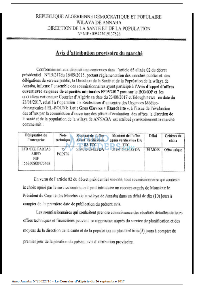 Le Courrier d'Algerie