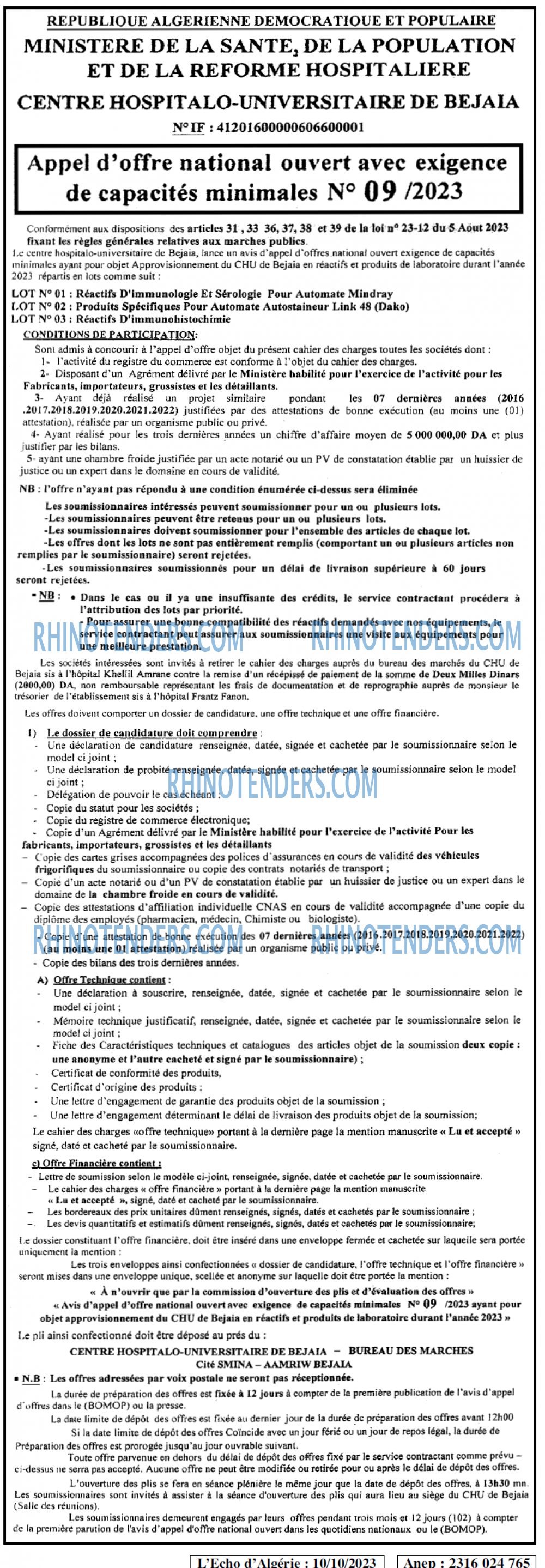 L'ECHO D'ALGERIE