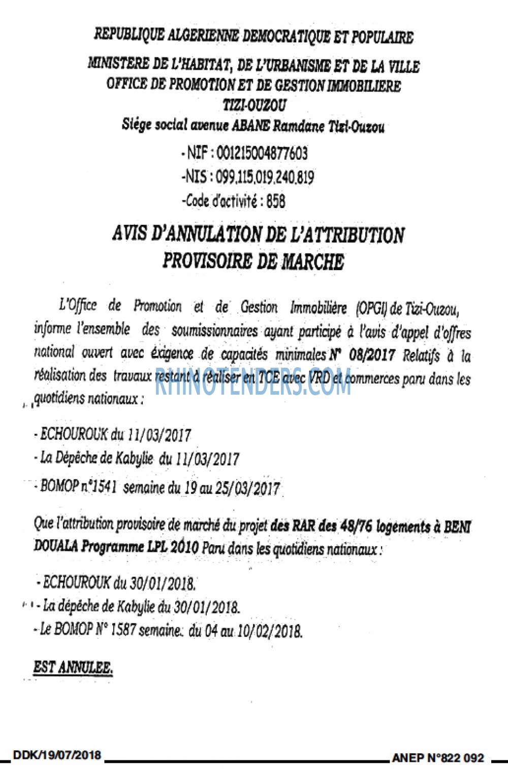 LA DEPECHE DE KABYLIE