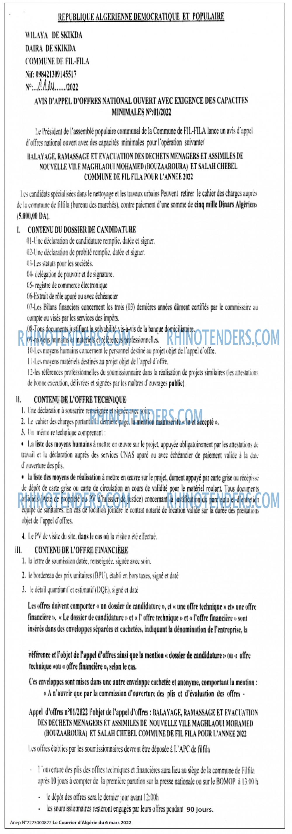 Le Courrier d'Algerie