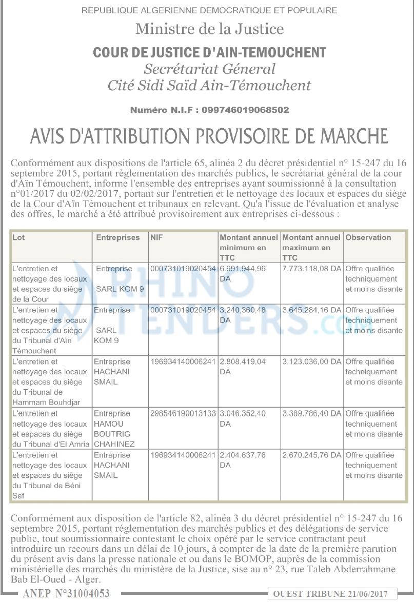 ouest TRIBUNE