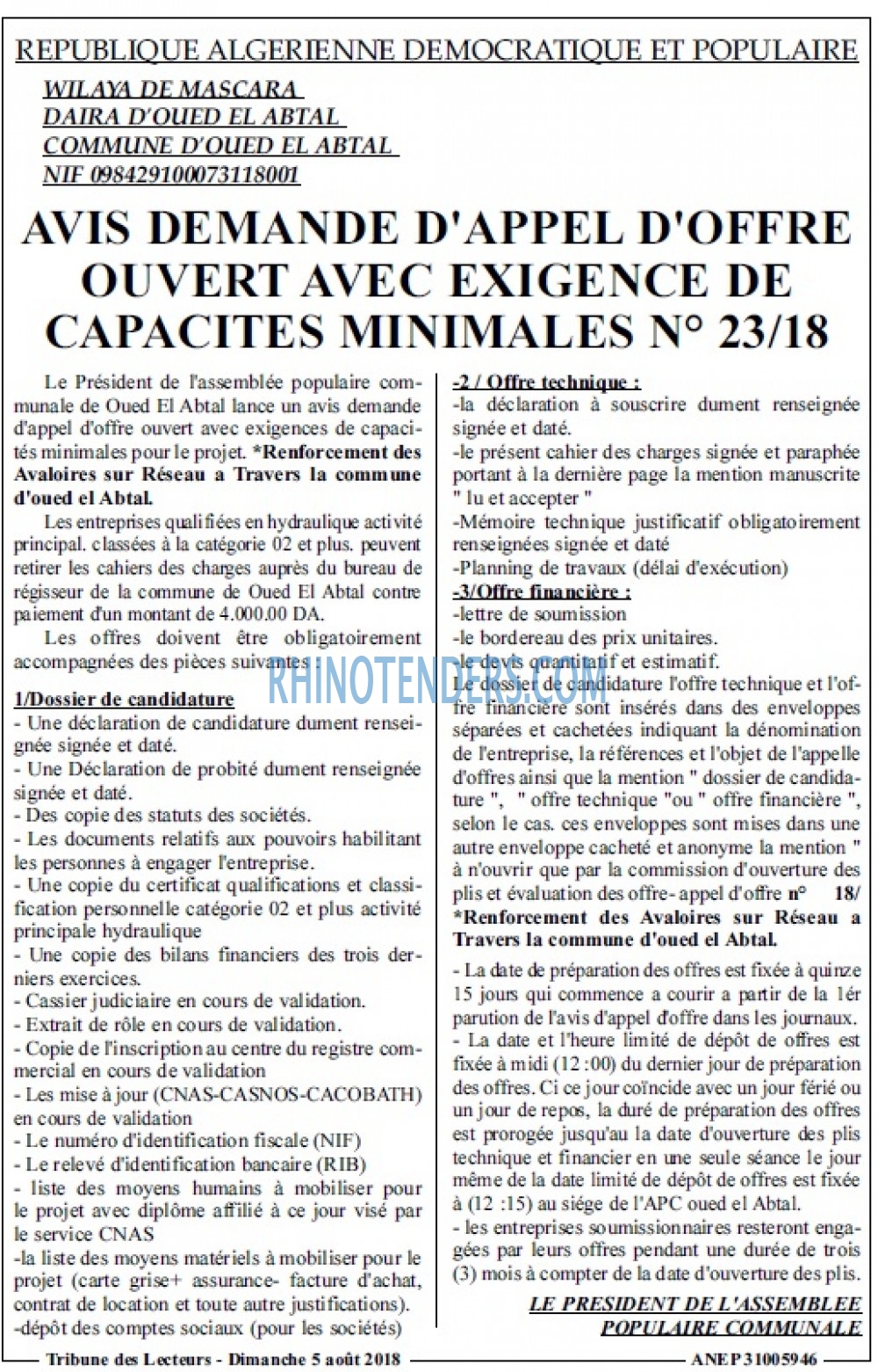 TRIBUNE DES LECTEURS