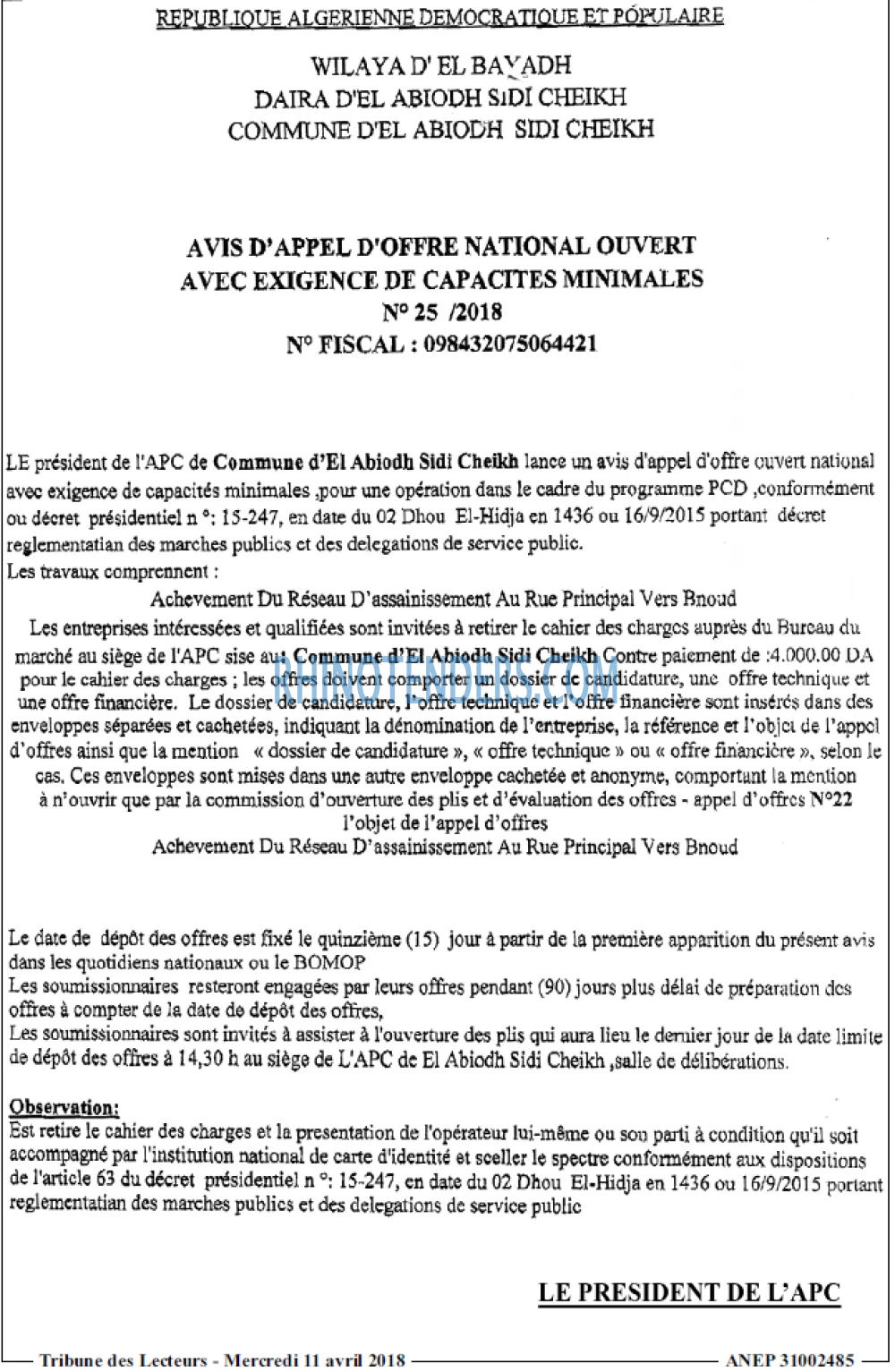 TRIBUNE DES LECTEURS