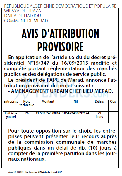 Le Courrier d'Algerie