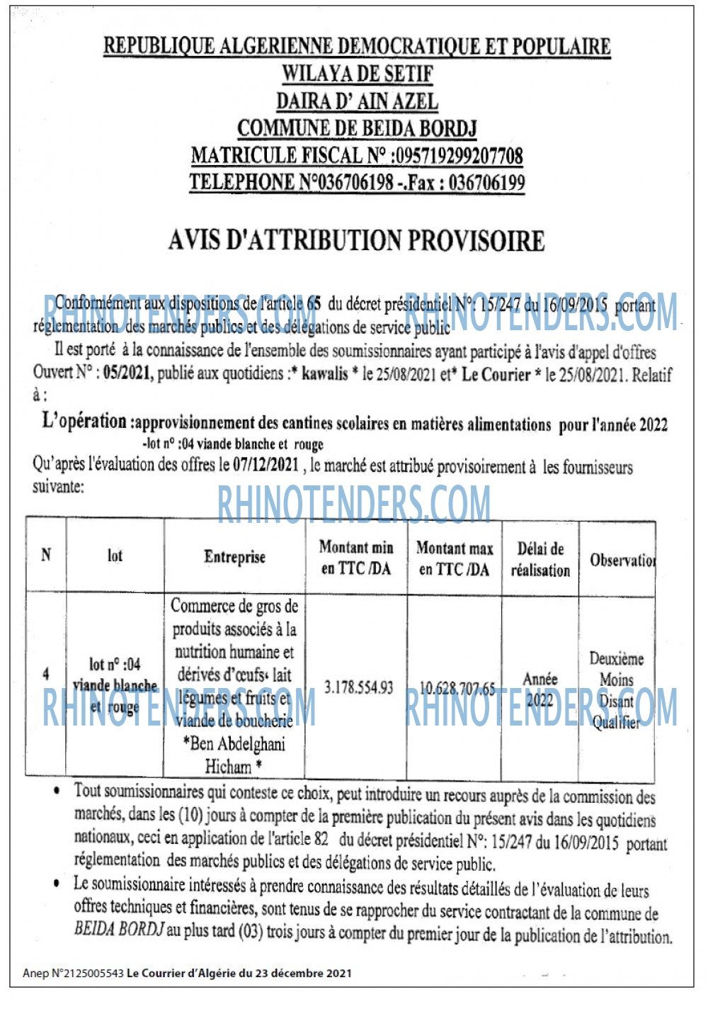 Le Courrier d'Algerie