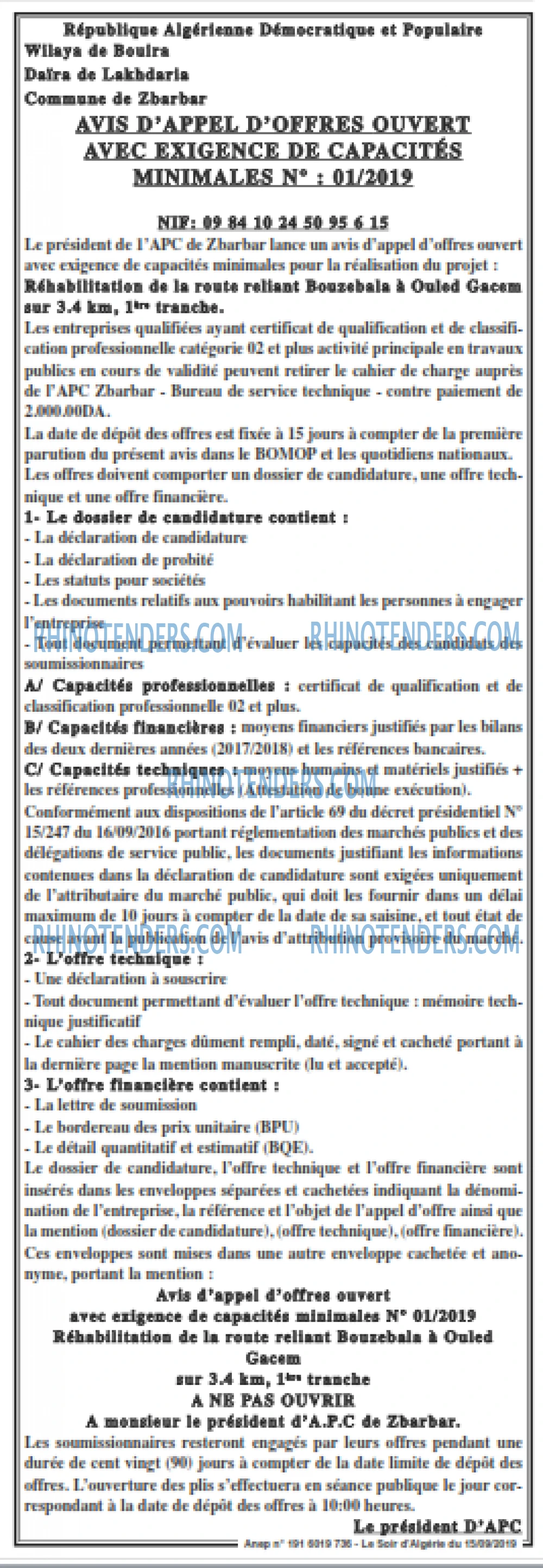 LE SOIR D'ALGERIE