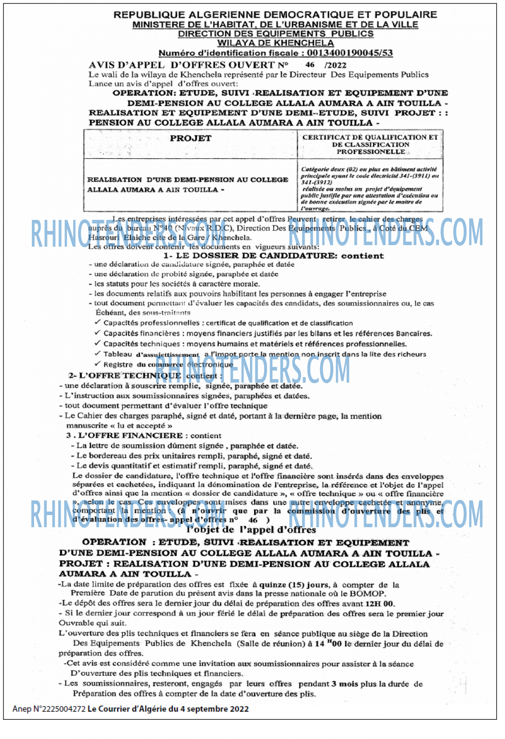 Le Courrier d'Algerie