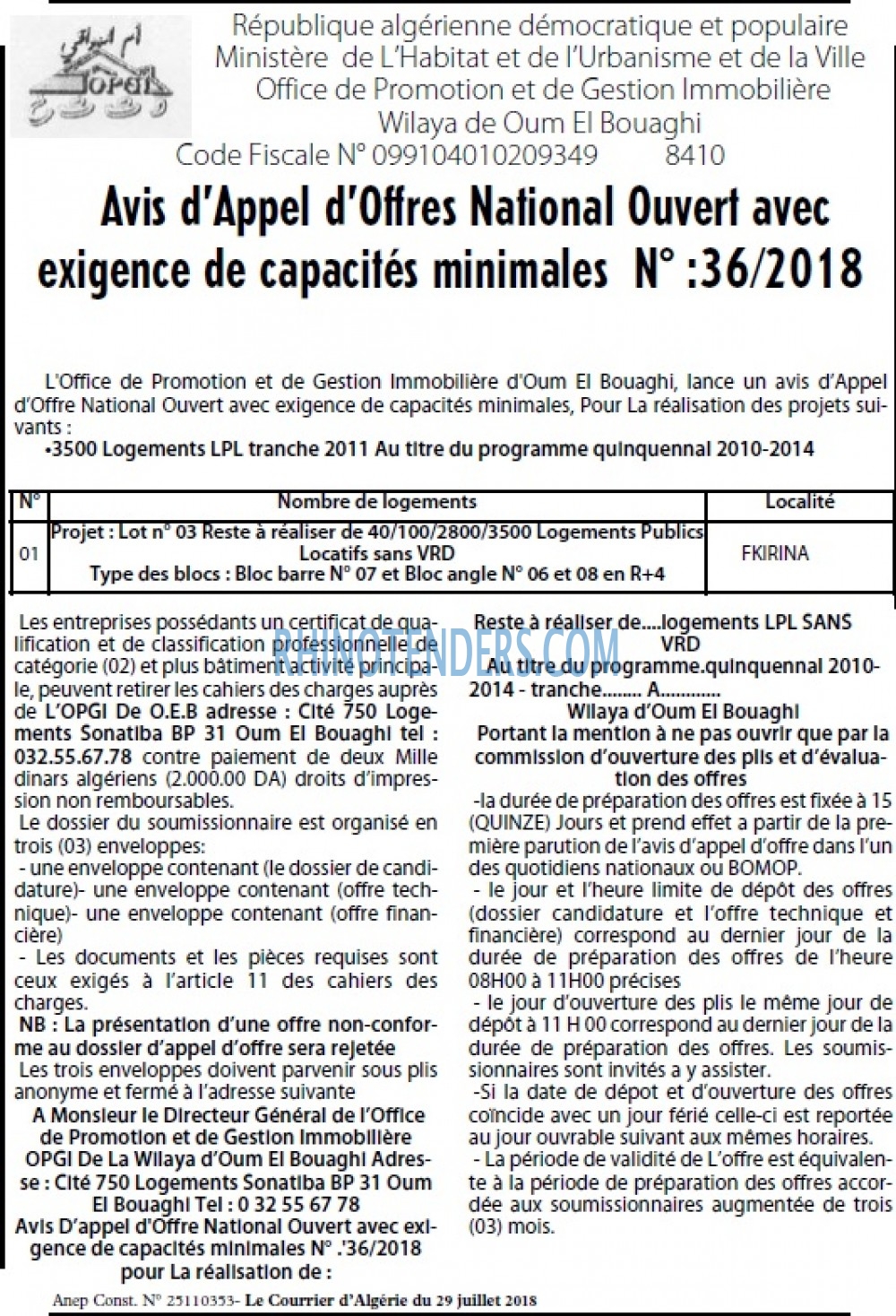 Le Courrier d'Algerie