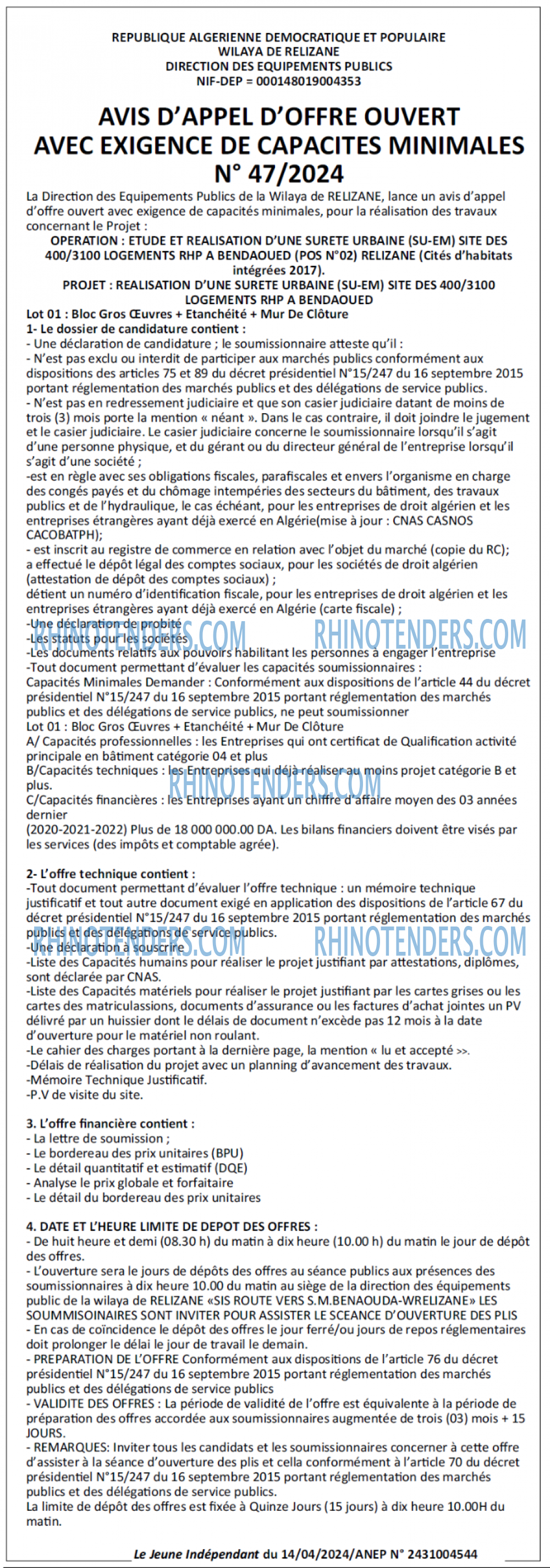 Le jeune indépendant