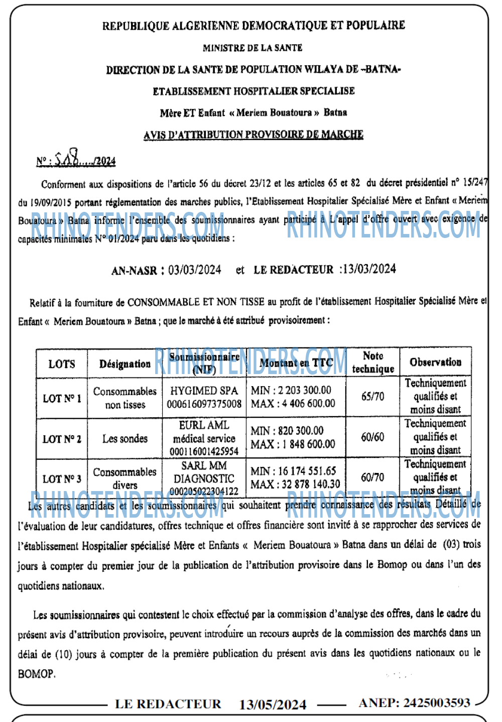 LE REDACTEUR