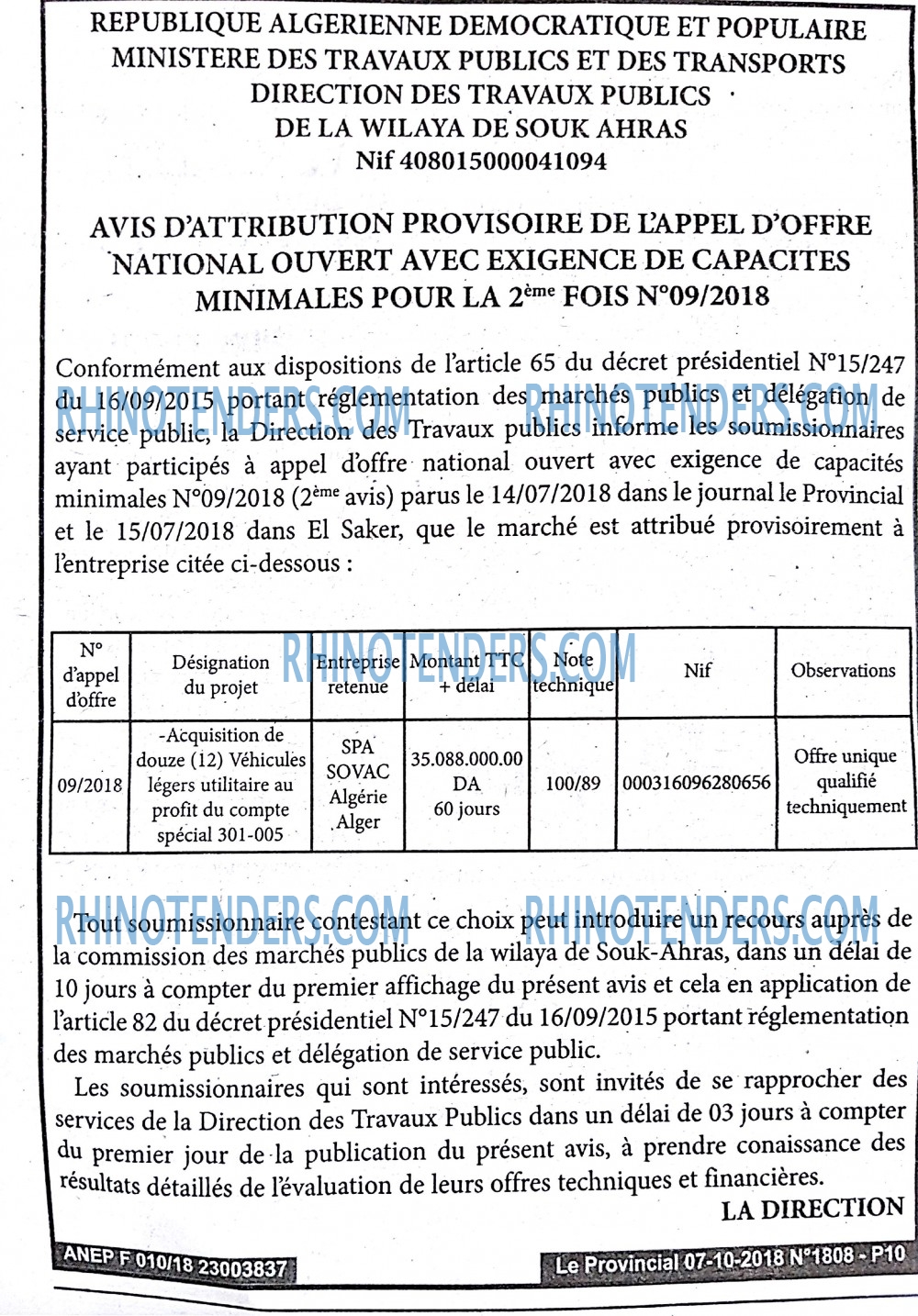 LE PROVINCIAL