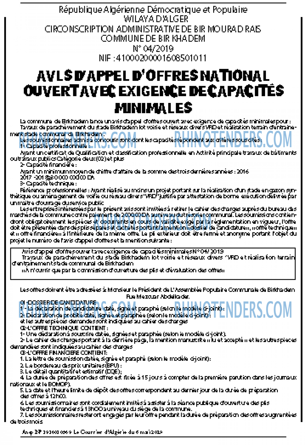 Le Courrier d'Algerie