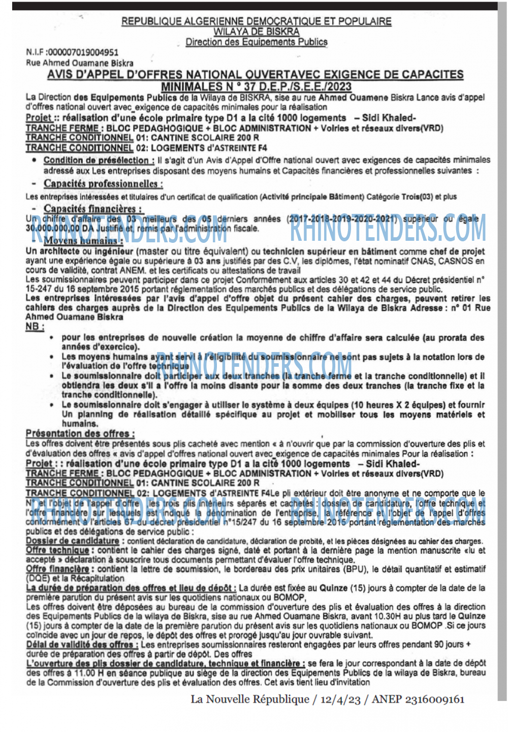 NOUVELLE REPUBLIQUE