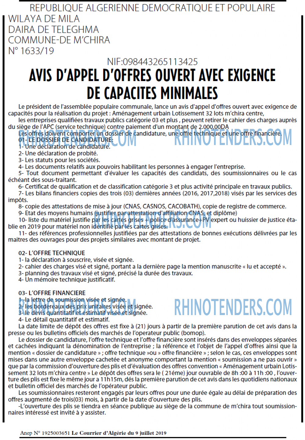 Le Courrier d'Algerie