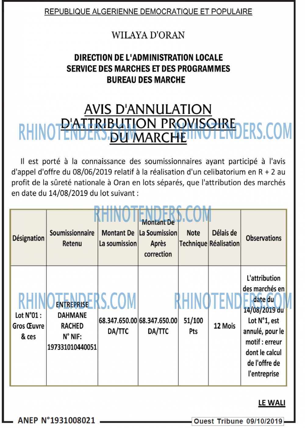 ouest TRIBUNE