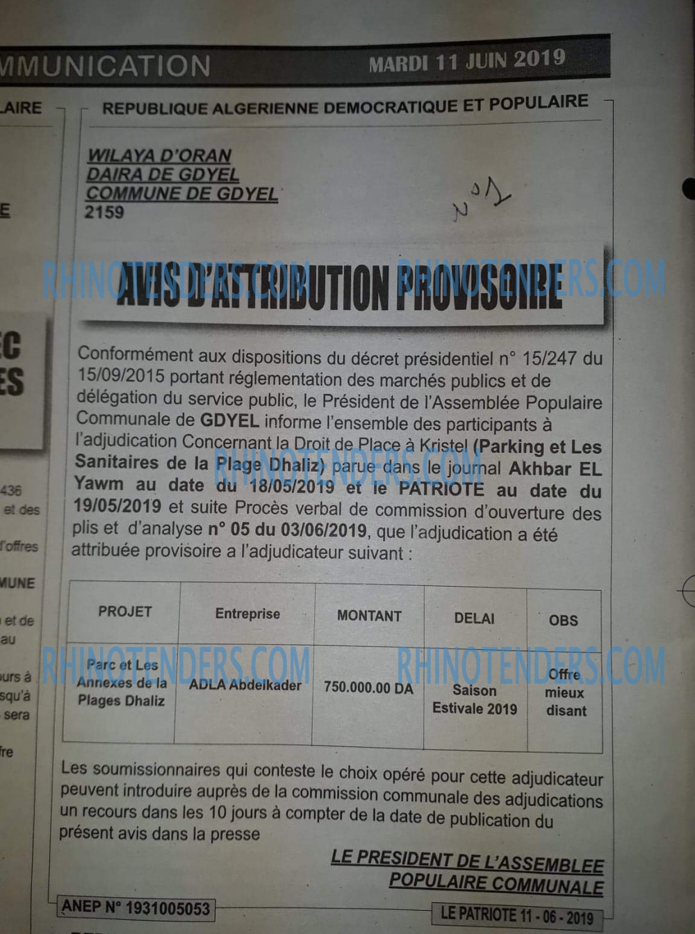 LE PATRIOTE
