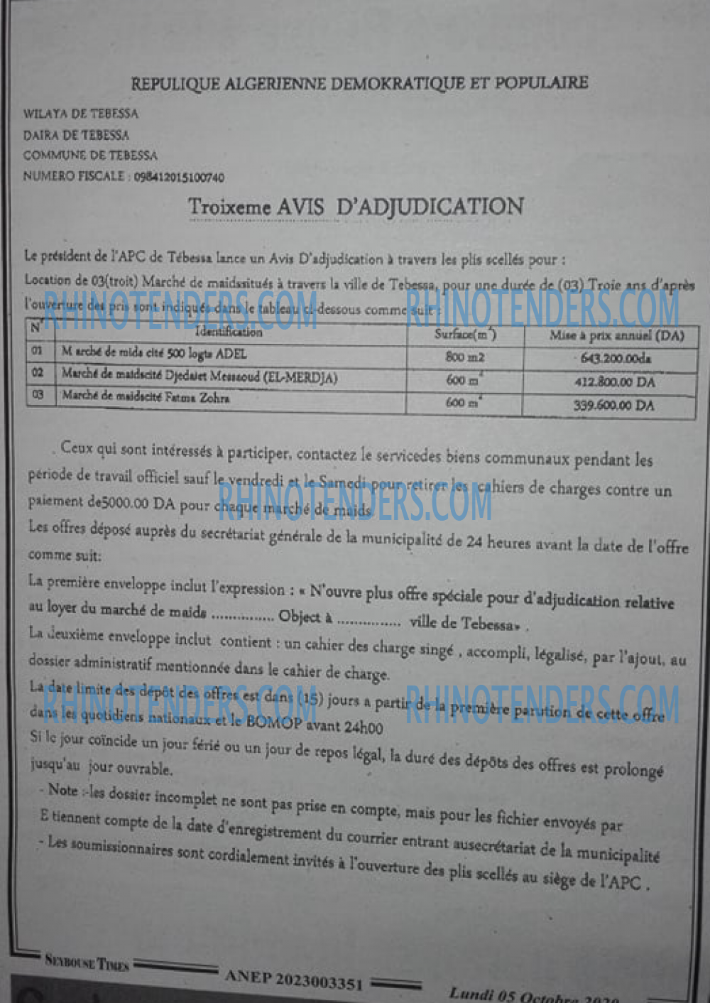 SEYBOUSSE TIMES