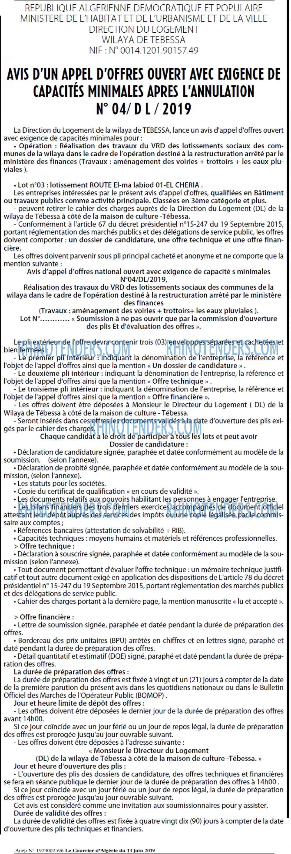 Le Courrier d'Algerie