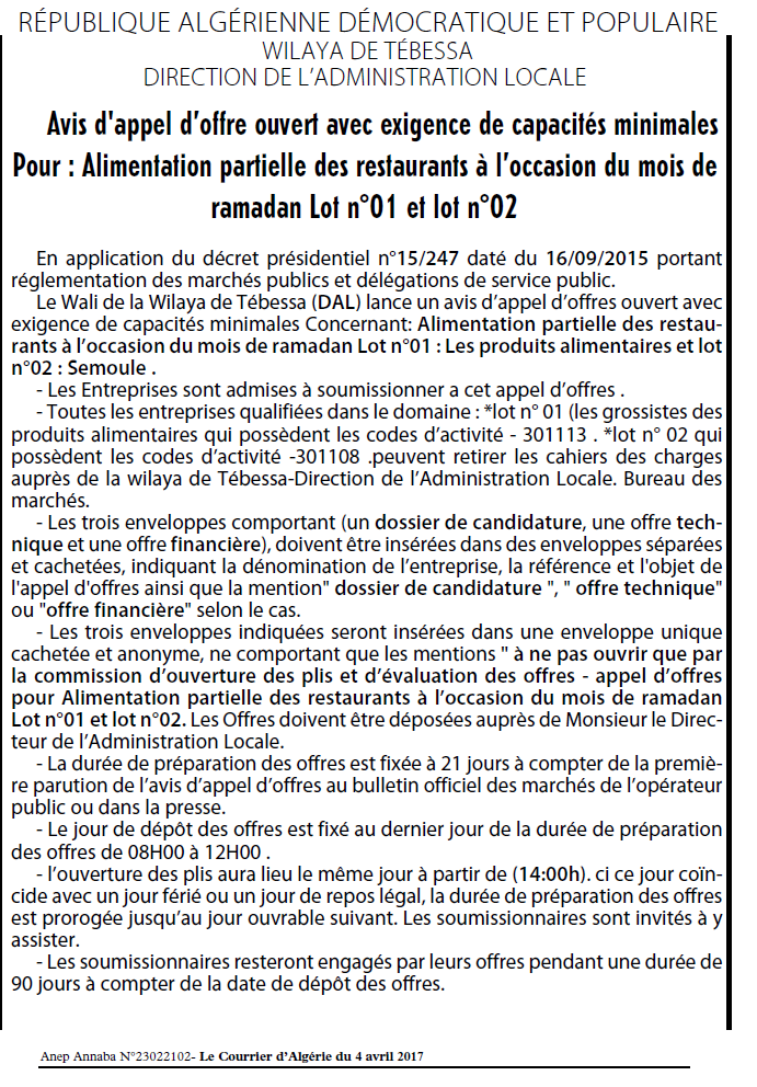 Le Courrier d'Algerie