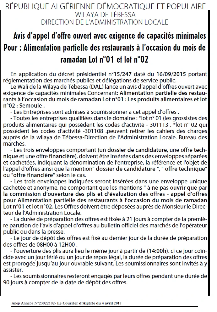 Le Courrier d'Algerie