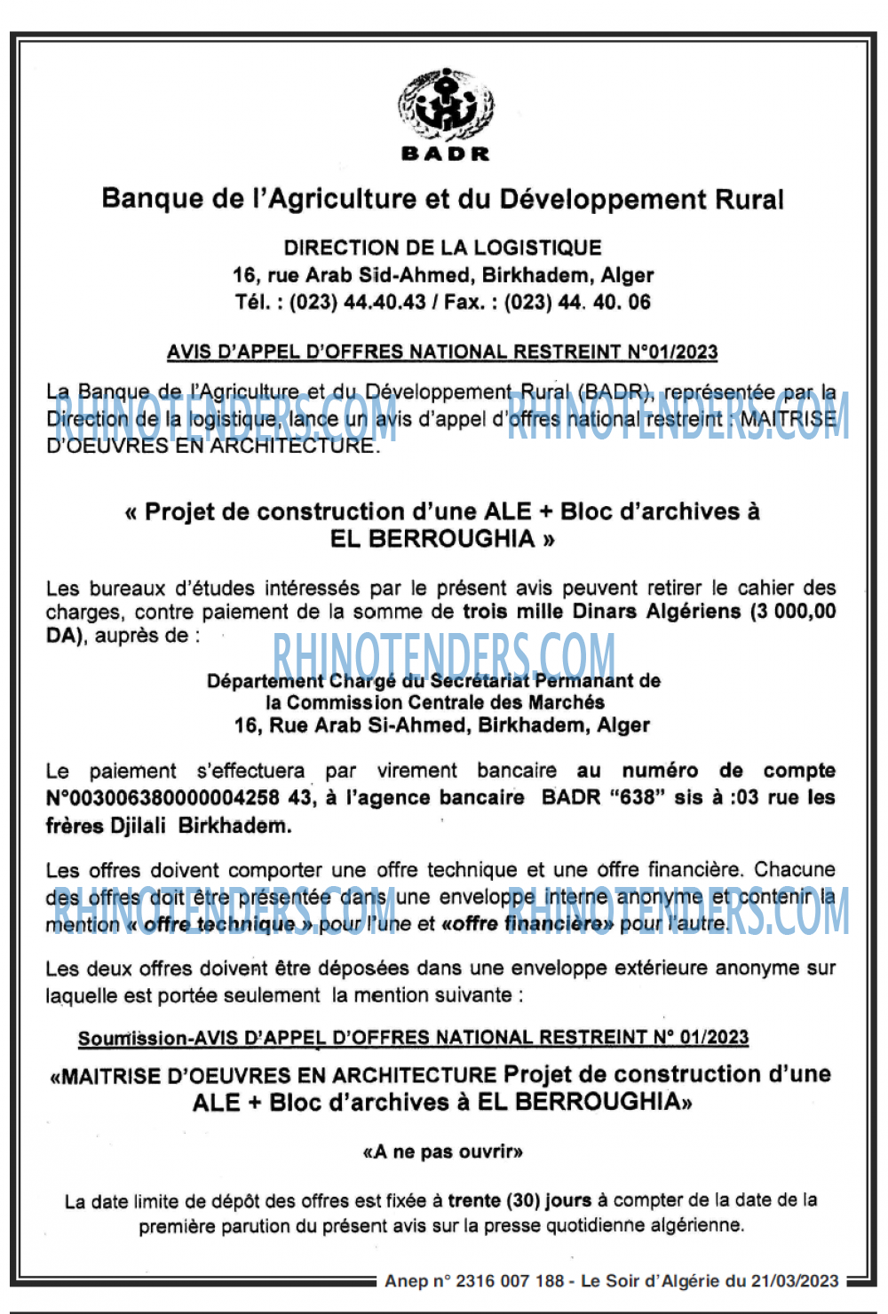 LE SOIR D'ALGERIE