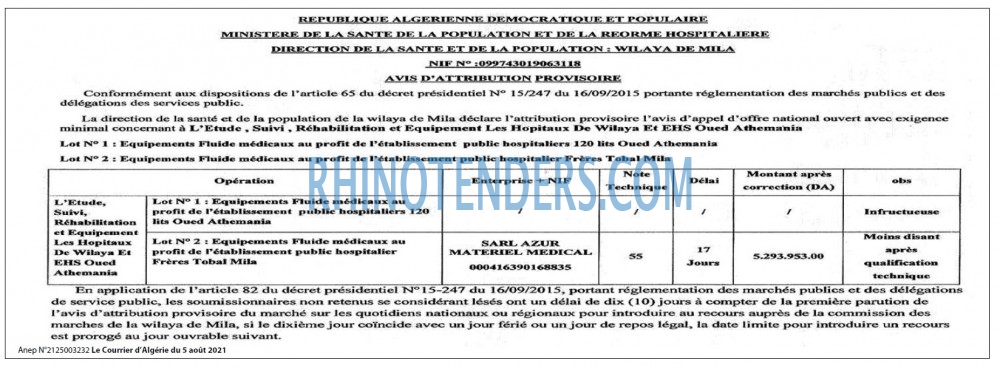Le Courrier d'Algerie