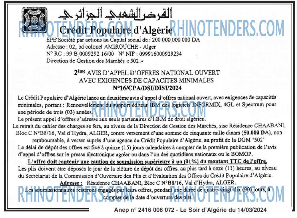 LE SOIR D'ALGERIE