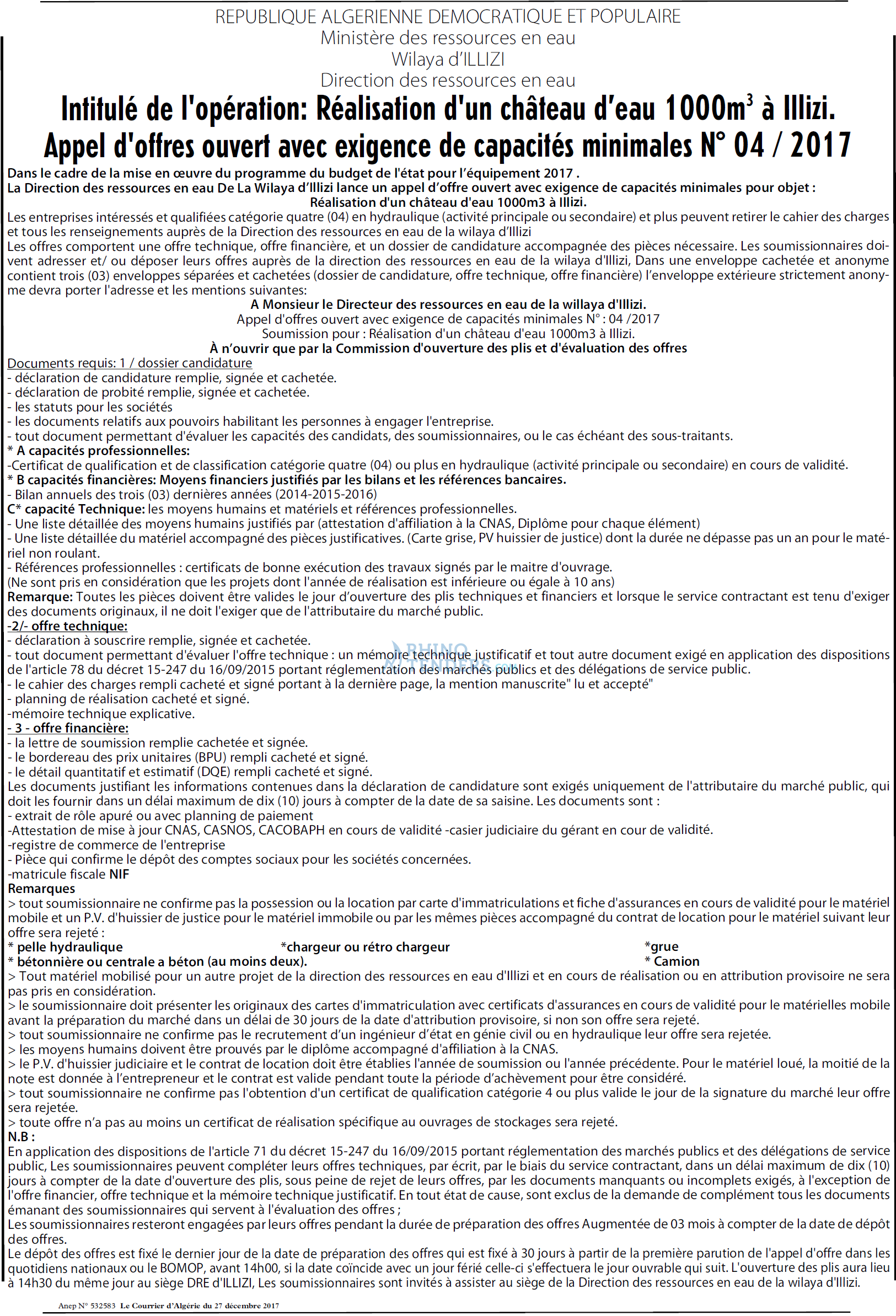 Le Courrier d'Algerie