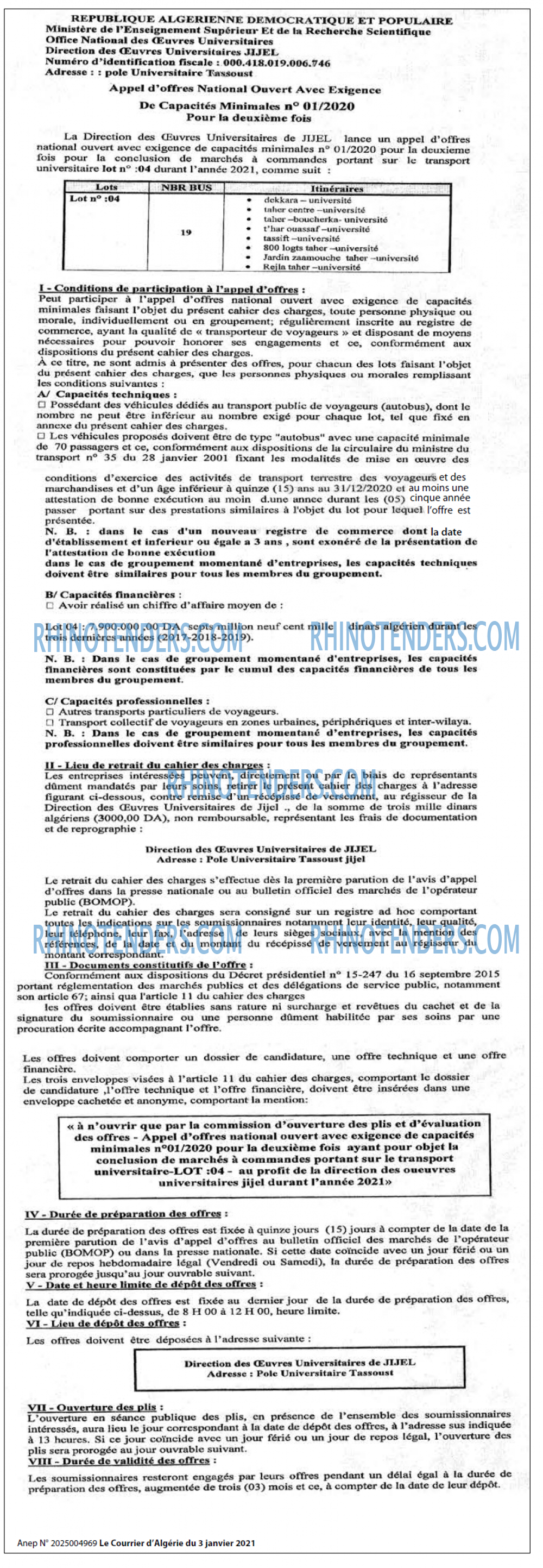 Le Courrier d'Algerie