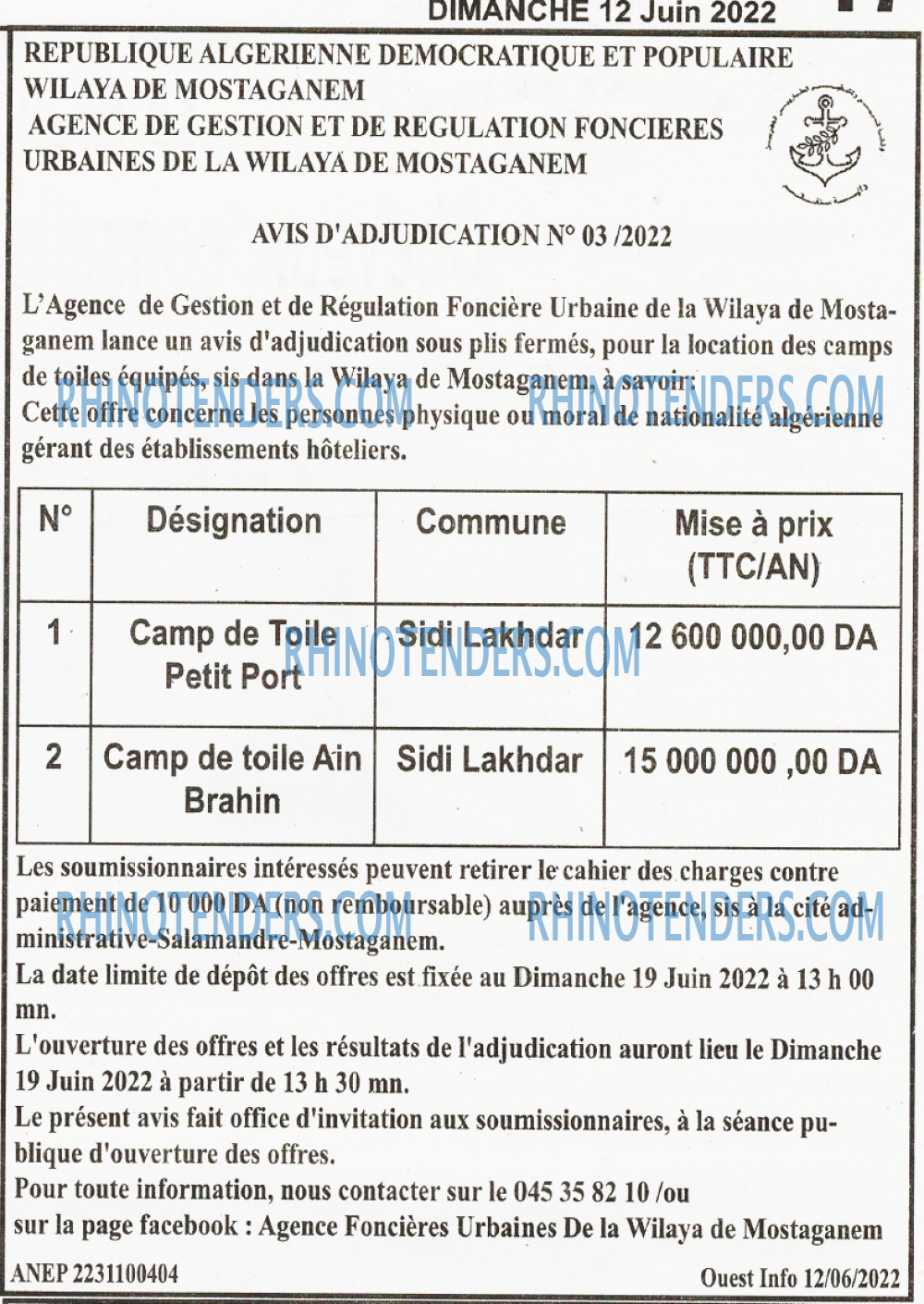 ouest TRIBUNE