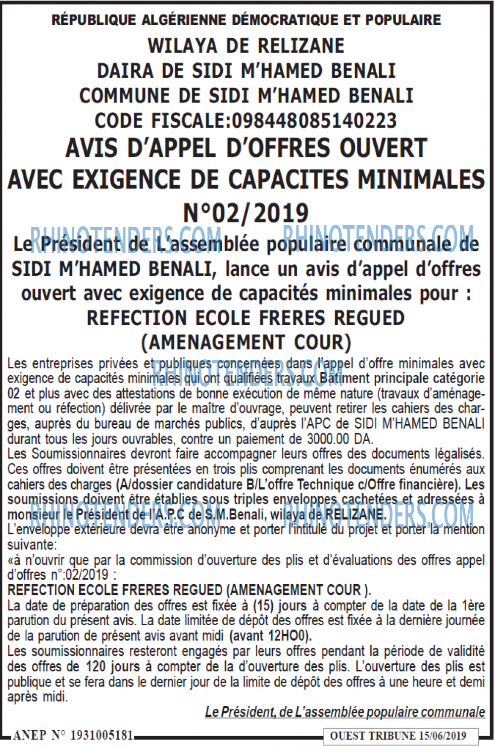 ouest TRIBUNE