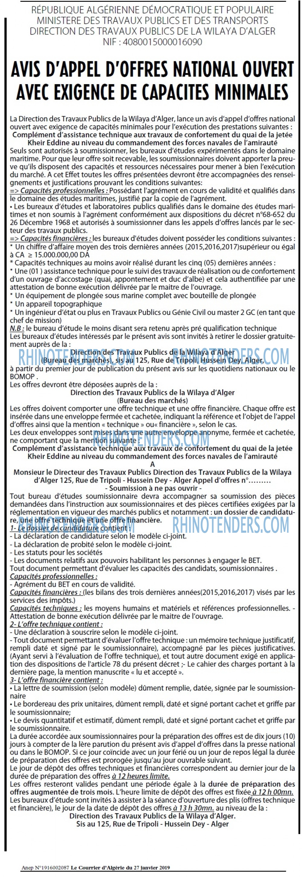 Le Courrier d'Algerie