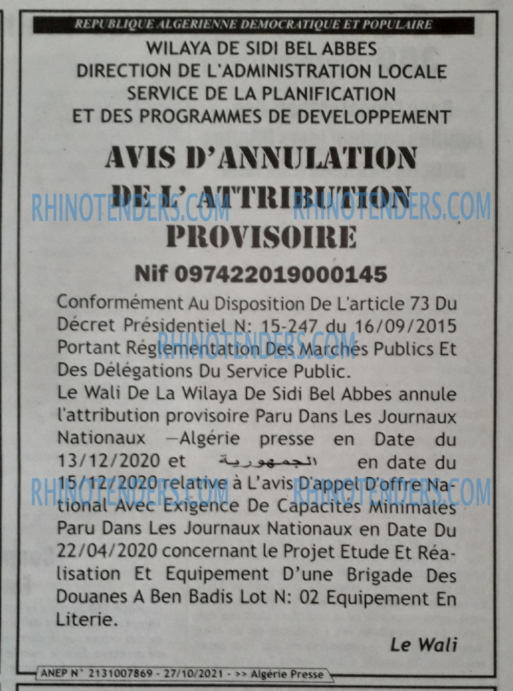 ALGERIE PRESSE