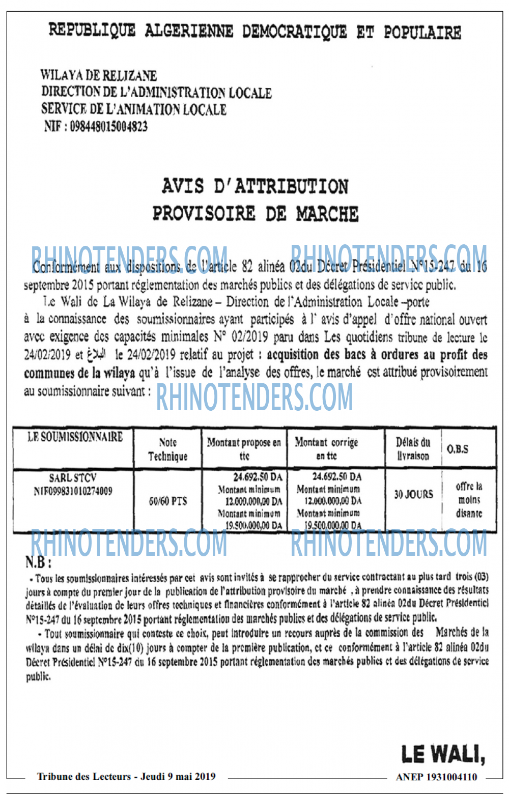 TRIBUNE DES LECTEURS