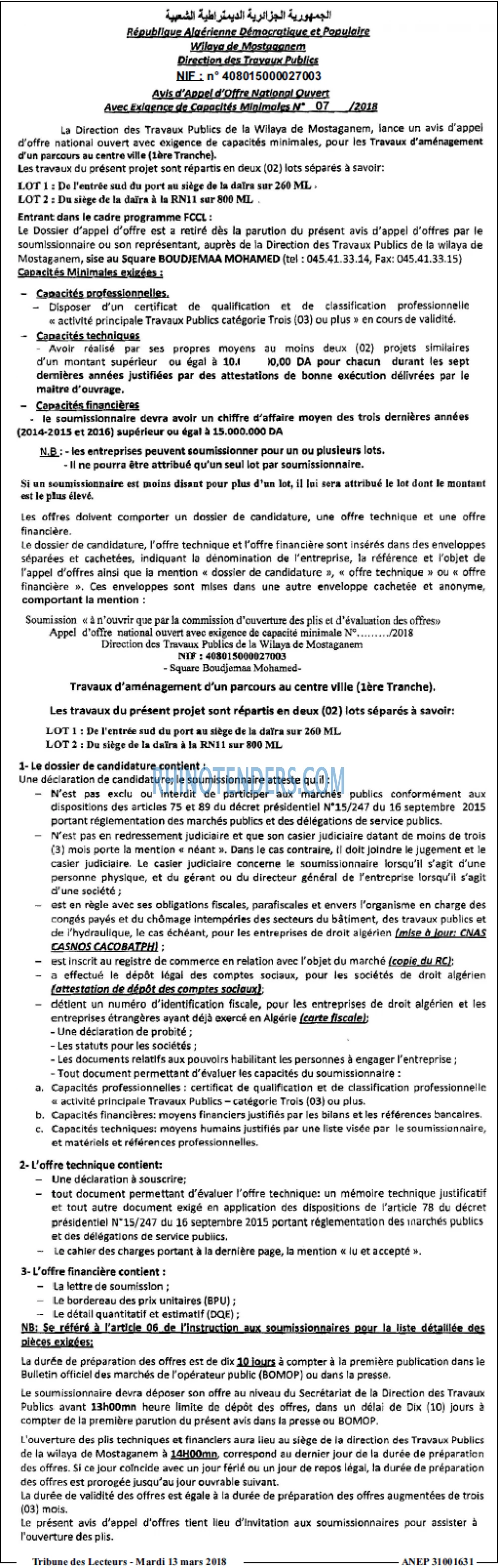 TRIBUNE DES LECTEURS