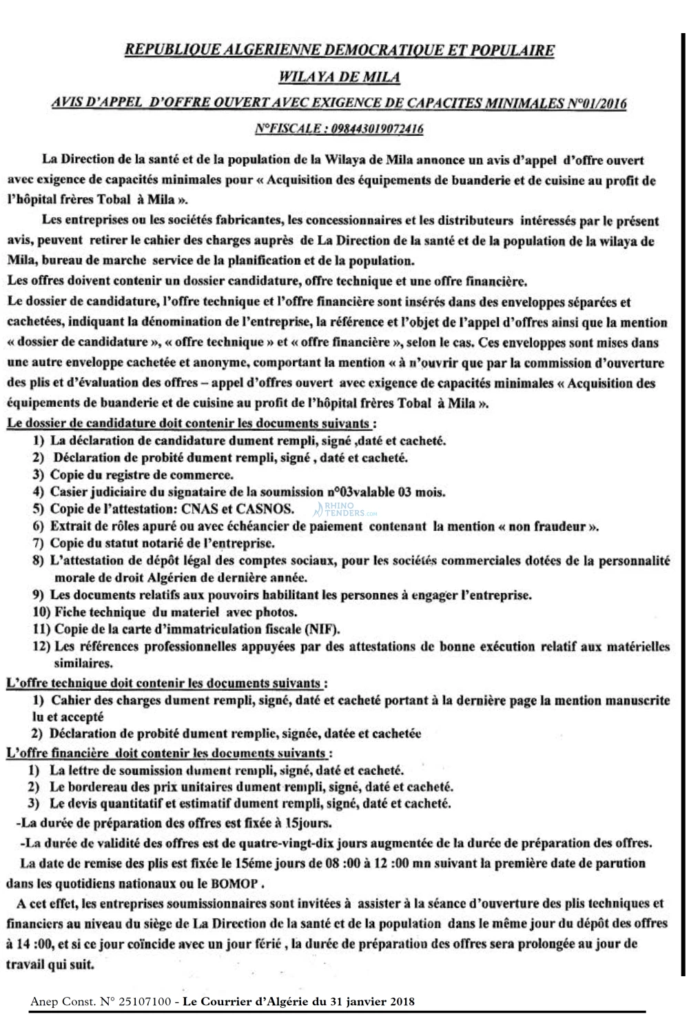 Le Courrier d'Algerie