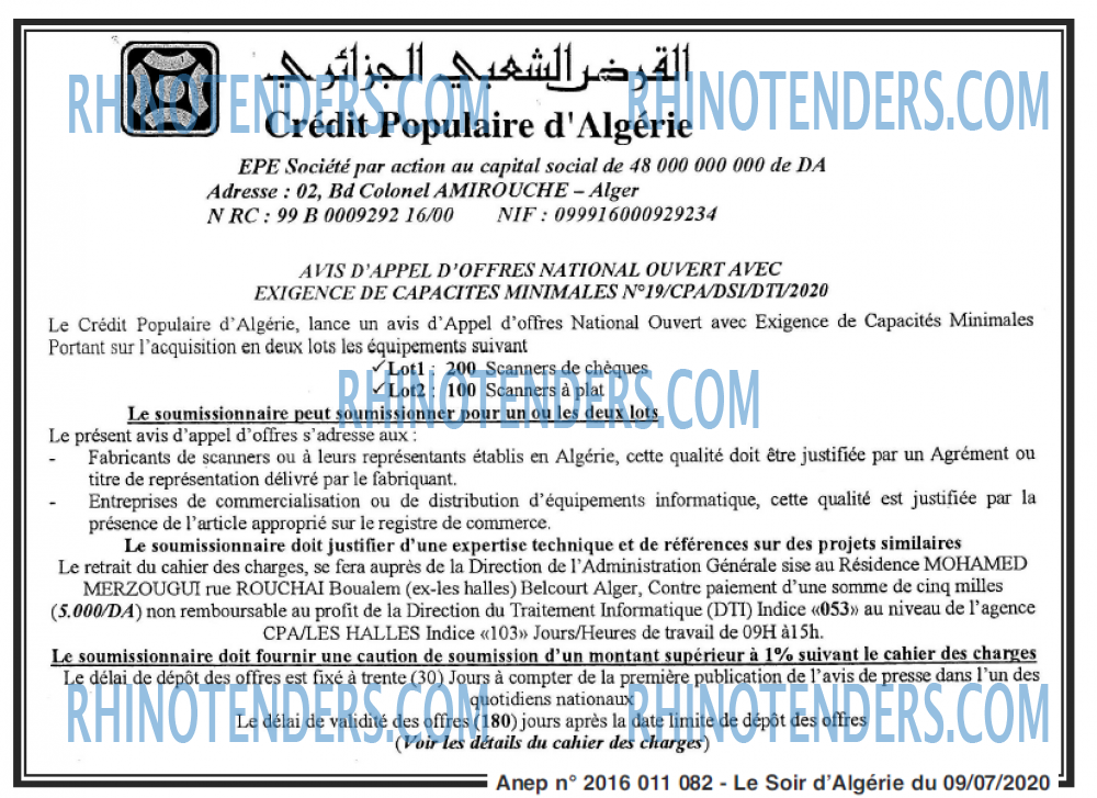 LE SOIR D'ALGERIE