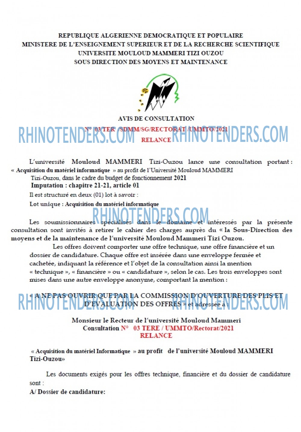 Rhinotenders